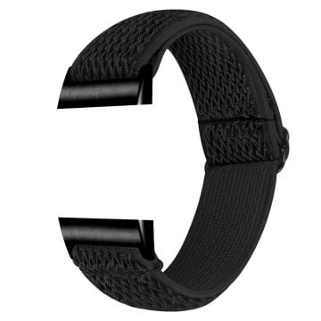 Fitbit Charge 4 / 3 elastisk nylonrem - Svart