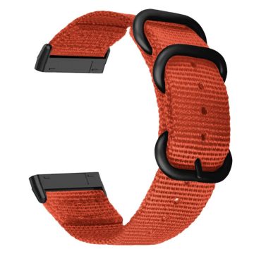 Fitbit Sense 2 / Versa 4 klockarmband i nylon med svart spänne - Orange