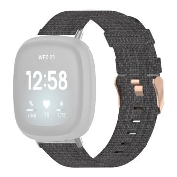 Fitbit Sense 2 / Versa 4 klockarmband i nylon - Mörkgrå