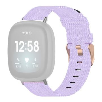 Fitbit Sense 2 / Versa 4 klockarmband i nylon - Ljuslila