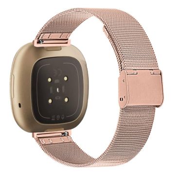 Fitbit Sense 2 / Versa 4 milanesiskt klockarmband - Roséguld