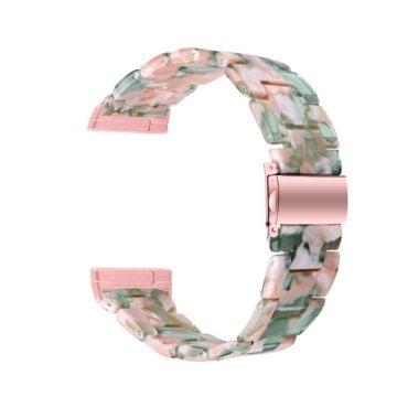 Fitbit Sense 2 / Versa 4 armband i resin-stil med metallspänne - Rosa Grön Mix