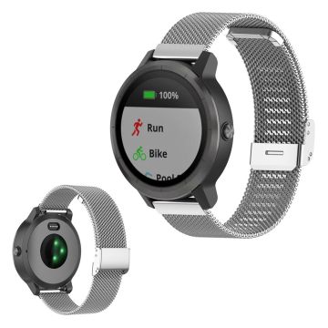 Garmin Vivoactive 3 / Venu / Vivomove 3 / Forerunner 245 / 645 staineless stål klockarmband - silver