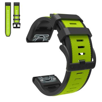 26 mm dubbelfärgat klockarmband för Garmin-klocka - Lime / Svart