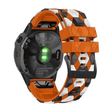 22 mm fotbollssilikonarmband för Garmin- och Coros-klockor - Orange