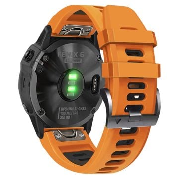 26 mm silikonarmband för Garmin- och Coros-klockor - Orange / Svart