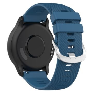 20 mm silikonarmband med tvärrandigt mönster för Garmin-klocka - Mörkblå