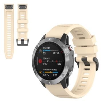 Garmin Fenix 6 stylish silicone watch band - Beige