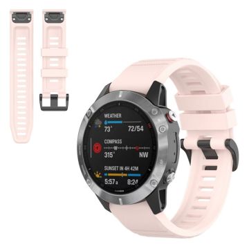 Garmin Fenix 6X Pro silicone watch band - Light Pink