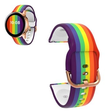 Colorful pattern silicone watch band for Amazfit and Samsung watch - Rainbow