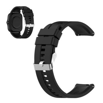 20mm silicone watchband for Amazfit GTS devices - Black