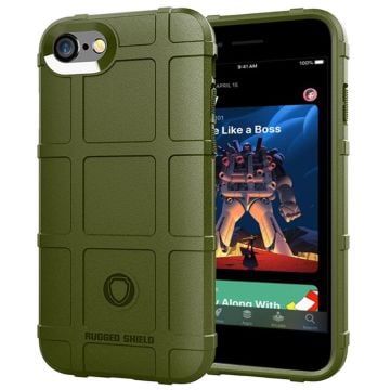 Rugged Shield iPhone SE 2020 / iPhone SE (2022) / iPhone 7 skal - Militärgrön