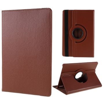 Brown 360-degree rotating stand tablet case for Samsung Galaxy Tab S9 Plus / S8 Plus leather case