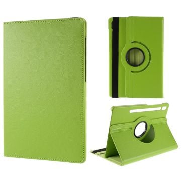 Green 360-degree rotating stand tablet case for Samsung Galaxy Tab S9 Plus / S8 Plus leather case