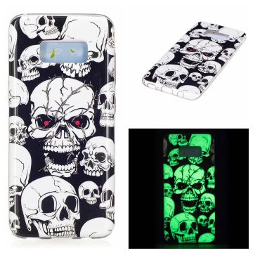 For Samsung Galaxy S8 Luminous IMD TPU Gel Case - Skulls