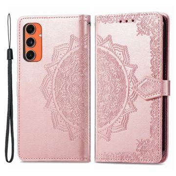 Mandala läder Samsung Galaxy M55 / Samsung Galaxy F55 / C55 fodral - Roséguld