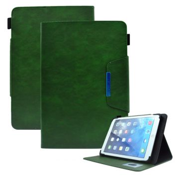 Universalfodral i vegansk läder för 8-" Tablet Stand Wallet Tablet Cover (Slim Lightweight Style) - Grön