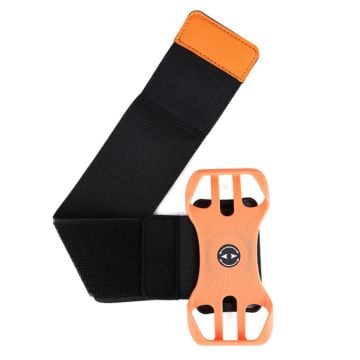 360° roterbar avtagbar telefonhållare Armband för 4,5-7,0 tums mobiltelefoner - Orange