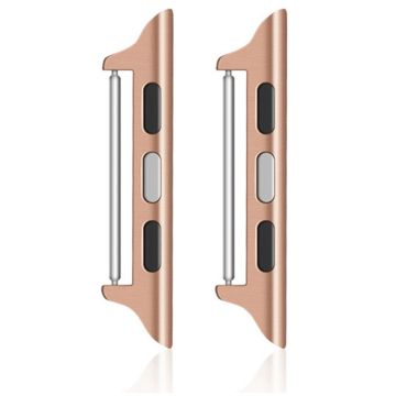 1 Pair Watch Connector Apple Watch Series 41mm - 40mm - 38mm , 20mm Stainless Steel Adapter - Rose Gold