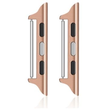 Apple Watch Series 41mm - 40mm - 38mm 1 Pair Wrist Strap Connector 14mm Watch Band Adapter - Rose Gold