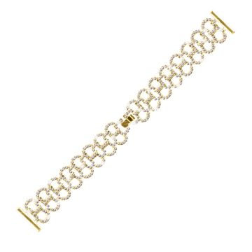 Garmin Approach S40 / Forerunner 158 Rhinestones Decor Gourd Shape Alloy Watch band  - Gold