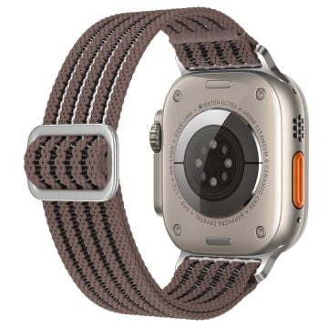 Andningsbart nylonarmband Apple Watch Series 41mm - 40mm - 38mm armband - Rökig Lila