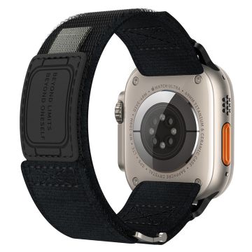 Apple Watch Series 41mm - 40mm - 38mm Nylon klockarmband Magic Tape ersättningsarmband - Svart