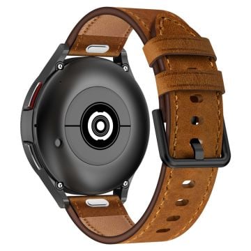 Huawei Watch GT 3 42mm / GT 3 Pro 43mm Top Layer Cowhide Justerbart armband 20mm klockarmband - Mörkbrun