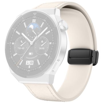 Huawei Watch GT 3 42mm / GT 3 Pro 43mm Klockarmband 20mm läderbelagt silikonarmband med magnetiskt spänne - Stjärnljus