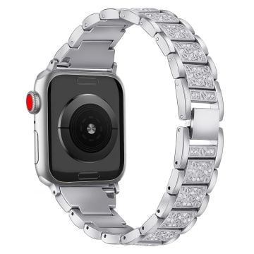 Apple Watch Series 41mm - 40mm - 38mm S-mönstrat metallarmband - Silver