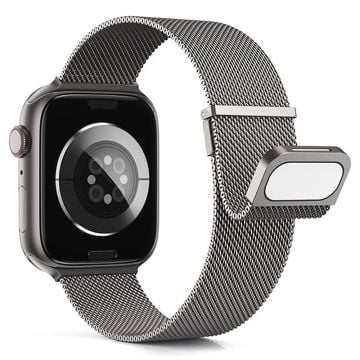 KALEBOL Apple Watch Series 41mm - 40mm - 38mm Milanese Mesh Armband Magnetiskt klockarmband - Grå