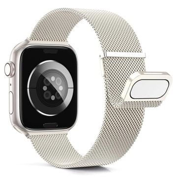 KALEBOL Apple Watch Series 41mm - 40mm - 38mm Milanese Mesh Armband Magnetiskt klockarmband - Stjärnljus