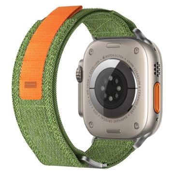 KALEBOL Apple Watch Series 41mm - 40mm - 38mm Nylon Klockarmband Justerbart armband - Militärgrön