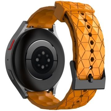 KALEBOL Huawei Watch GT 3 42mm / GT 3 Pro 43mm Klockarmband 20mm Silikonband Fotbollsmönster - Gul