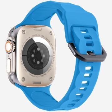 KALEBOL Apple Watch Series 49mm - 45mm - 44mm - 42mm Silikon Sport Klockarmband - Blå