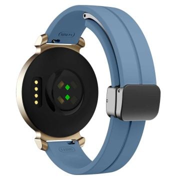 KALEBOL Garmin Lily 2 Klockarmband Magnetiskt spänne Silikonarmband - Officiell Blå + Svart Spänne