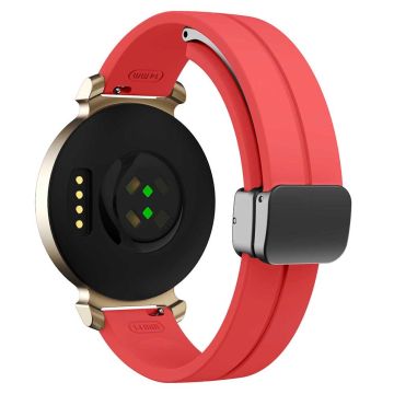 KALEBOL Garmin Lily 2 Klockarmband Magnetiskt spänne Silikonarmband - Röd + Svart Spänne