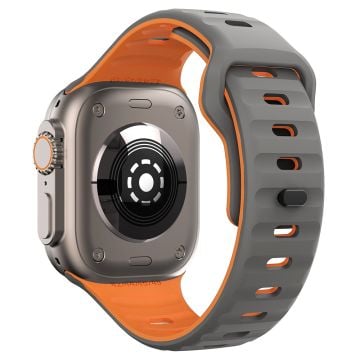 KALEBOL Apple Watch Series 41mm - 40mm - 38mm Silikonarmband Dual Color - Rymdgrå + Orange