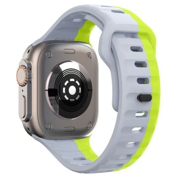 KALEBOL Apple Watch Series 41mm - 40mm - 38mm Silikonarmband Dual Color - Grå + Grön