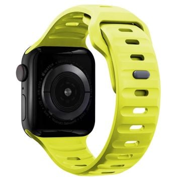 KALEBOL Apple Watch Series 41mm - 40mm - 38mm klockarmband sportarmband i silikon - Gräsgrön