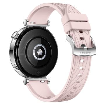 KALEBOL Huawei Watch GT 4 41mm / Garmin Venu 3S / Asus Zenwatch 3 WI503Q Silikonarmband 18mm - Rosa / Silver