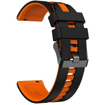 Huawei Watch 4 / 4 Pro / GT 4 46mm ersättningsarmband 22mm universalarmband i silikon - Svart + Orange