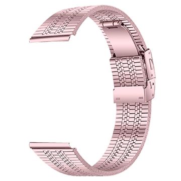 Fossil Gen 5 Garrett Stainless Steel Watch Band Strap with Folding Clasp Buckle - Rose Pink