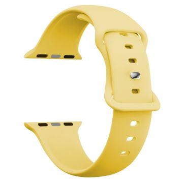 Apple Watch Series 41mm - 40mm - 38mm Watch Strap 8-Shaped Buckle Silicone Band - Lemon Yellow