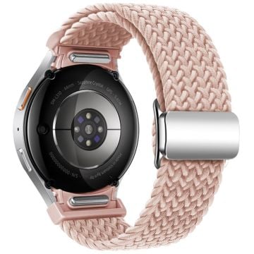 Samsung Galaxy Watch 20mm Braided Watch Band Magnetic Strap - Sand Pink