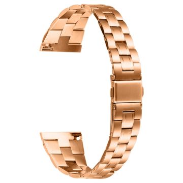 Fossil Gen 5 Garrett Replacement Watch Strap Lines Design Stainless Steel Band - Rose Gold