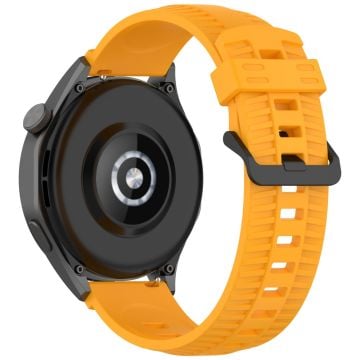 Huawei Watch GT 3 42mm / GT 3 Pro 43mm Silicone Watch Strap 20mm Tire Texture Wrist Band - Yellow