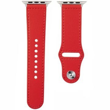 KALEBOL Apple Watch Series 41mm - 40mm - 38mm Watch Strap, Large Buckle - Red