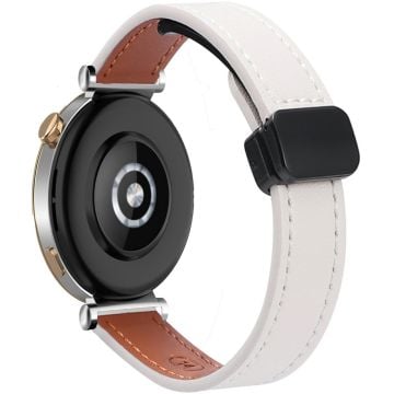 Samsung Galaxy Watch 22mm Magnetic Buckle Slim Microfiber Leather Watch Strap - Apricot