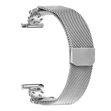 Garmin vivoactive 5 / GarminActive 5 Milanese Band Flower Stainless Steel Magnetic Mesh Watch Strap - Silver